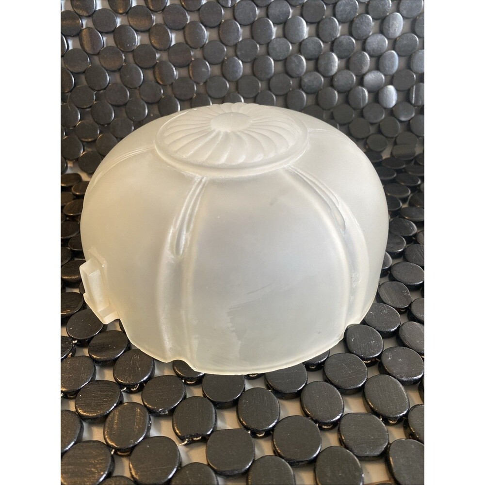 Vintage Frosted Art Deco Light Fixture Slip Shade Chandlier Wall Sconce Glass